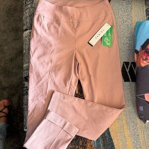 Tribal Flatten It Pull on Cuffed Ankle Dress Pants,Size 8, Pale Pink NWT